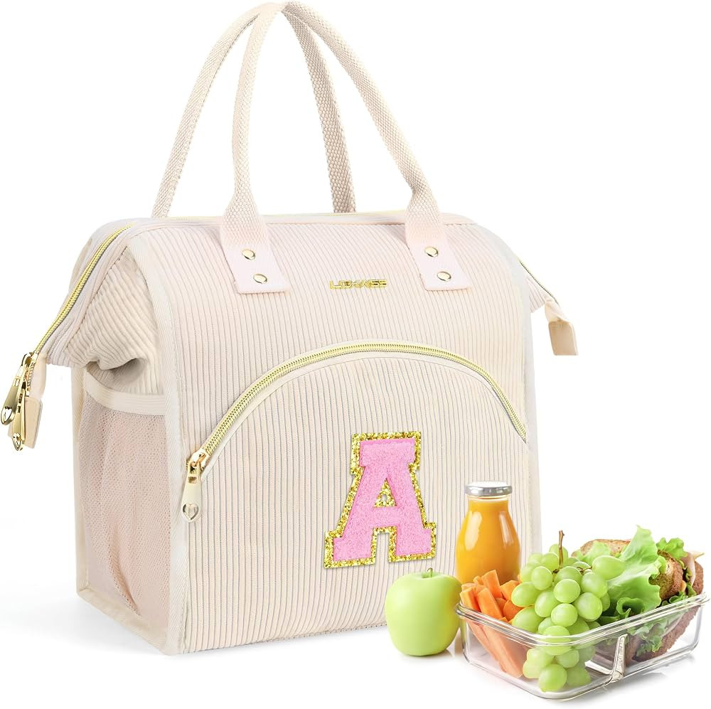 Personalized Lunch Box for Women, Preppy Reusable Insulated Initials Lunch Bag Gift for Friend La... | Amazon (US)