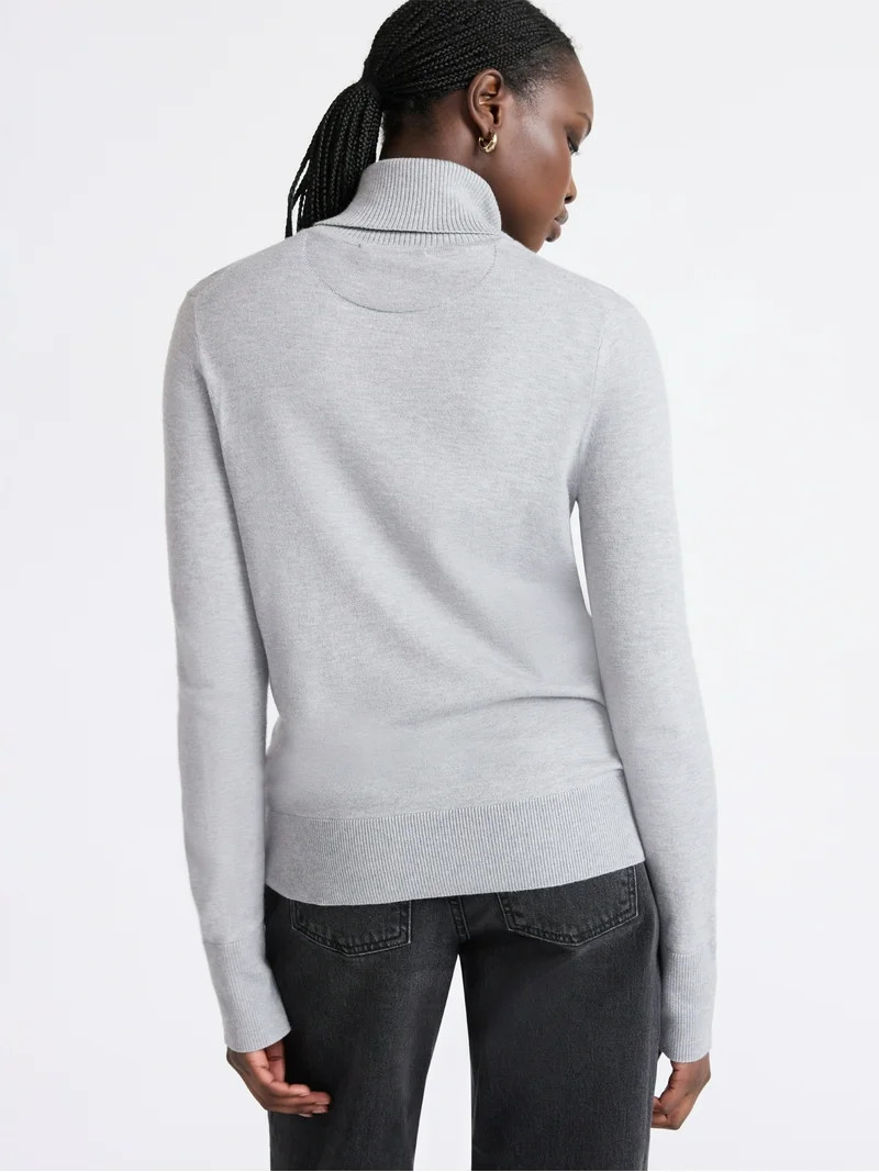 Free Assembly Women's Cozy Yarn Turtleneck Sweater with Long Sleeves, Sizes XS-XXL | Walmart (US)