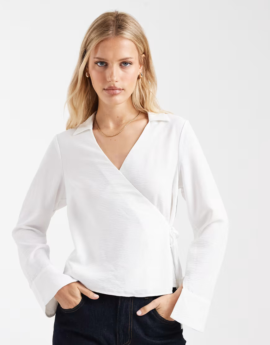 ONLY – Wickelhemd in Weiß | ASOS (Global)