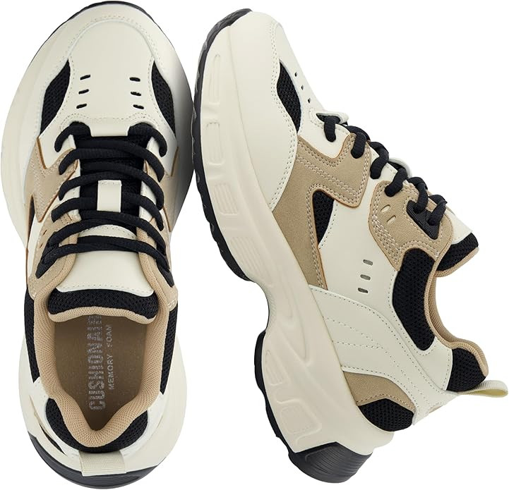CUSHIONAIRE Women's Strike Chunky Sneaker +Memory Foam, Wide Widths Available | Amazon (US)