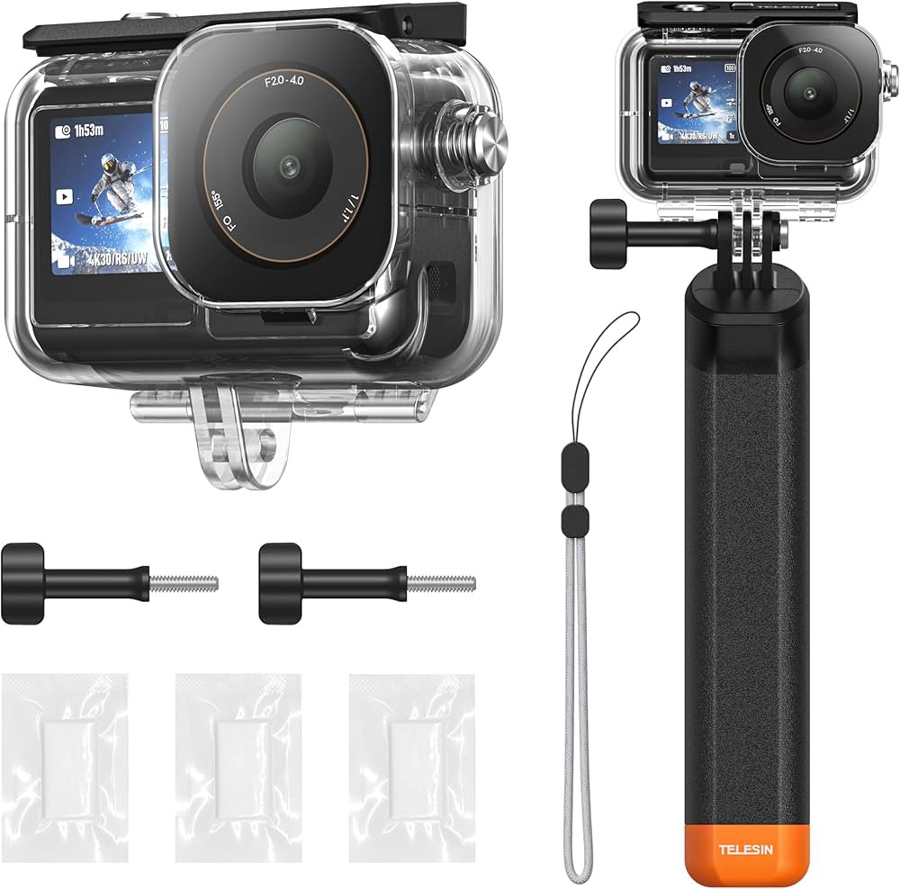 TELESIN Waterproof Case With Floating Stick for DJI Action 5 Pro Action 4/3 Camera, with Anti-Fog... | Amazon (US)