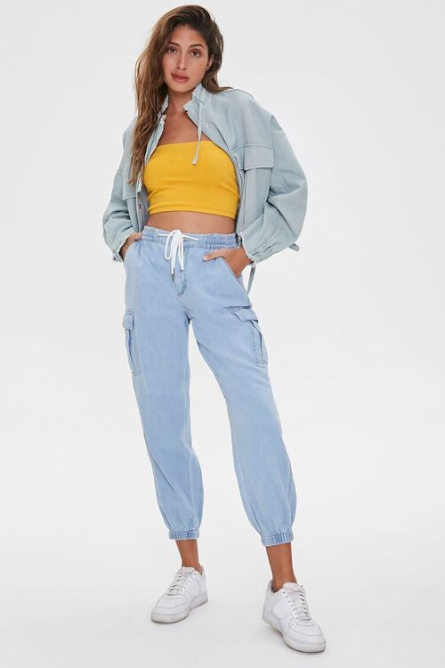 Drawstring Denim Joggers | Forever 21 (US)