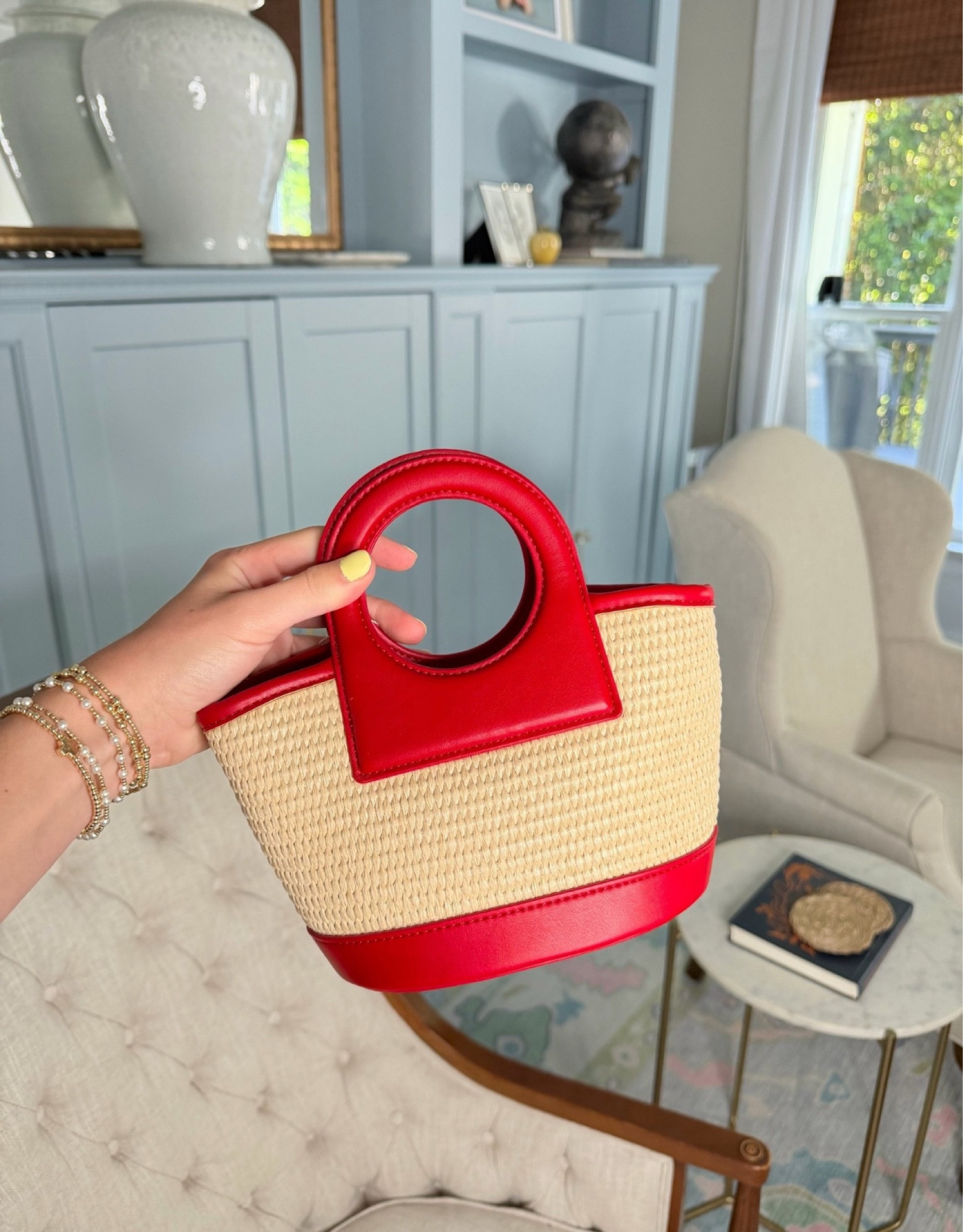 This Raffia handbag can be worn as a crossbody or hand held. The pop of red is perfect upcoming holidays.

Purse, Red purse, raffia purse, Red crossbody, Memorial Day, Mother's Day

#LTKootd #LTKMothersDay #LTKmomlife