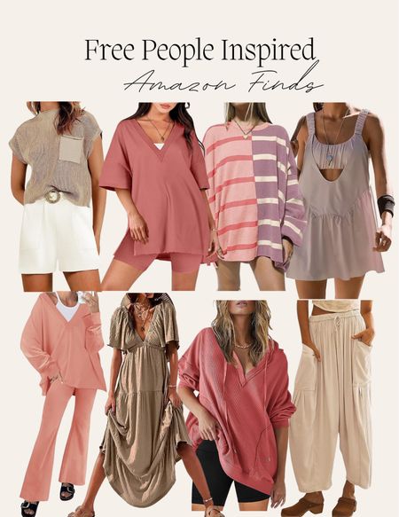 Free people inspired amazon finds! 

Romper / two piece set / pullover / casual outfits

#LTKstyletip #LTKunder50 #LTKSeasonal