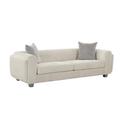 Bergamo Ivory/Silver Sofa | Wayfair North America