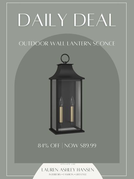 These outdoor lantern sconces are stunning! They’re 84% off right now—usually around $570 and only $89.99 right now!! Beautiful for flanking a front door or on a back patio. 

#LTKhome #LTKsalealert #LTKSeasonal