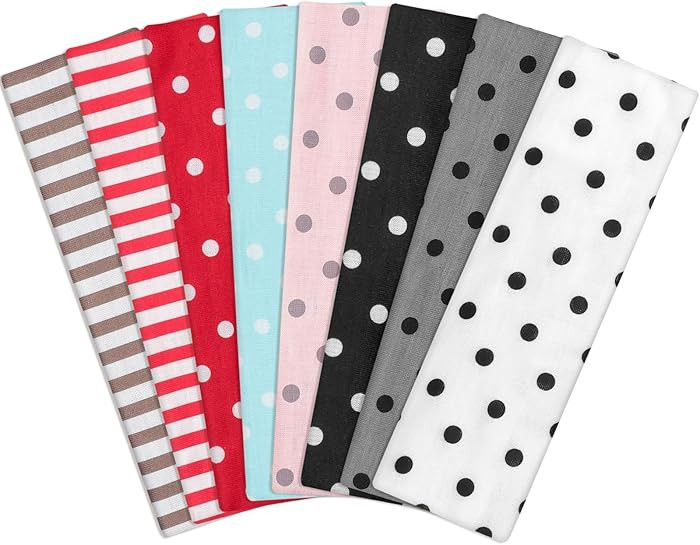 8 Pack Polka Dot Headband for Women Y2k Outfits, Non Slip Stripe Hairbands Trendy Head Bands for ... | Amazon (US)