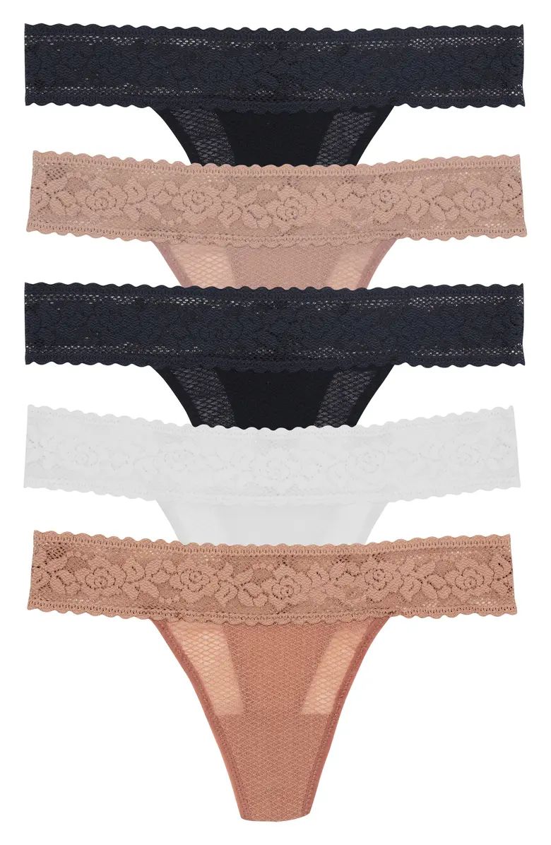 Assorted 5-Pack Kitty Soft Thongs | Nordstrom | Nordstrom