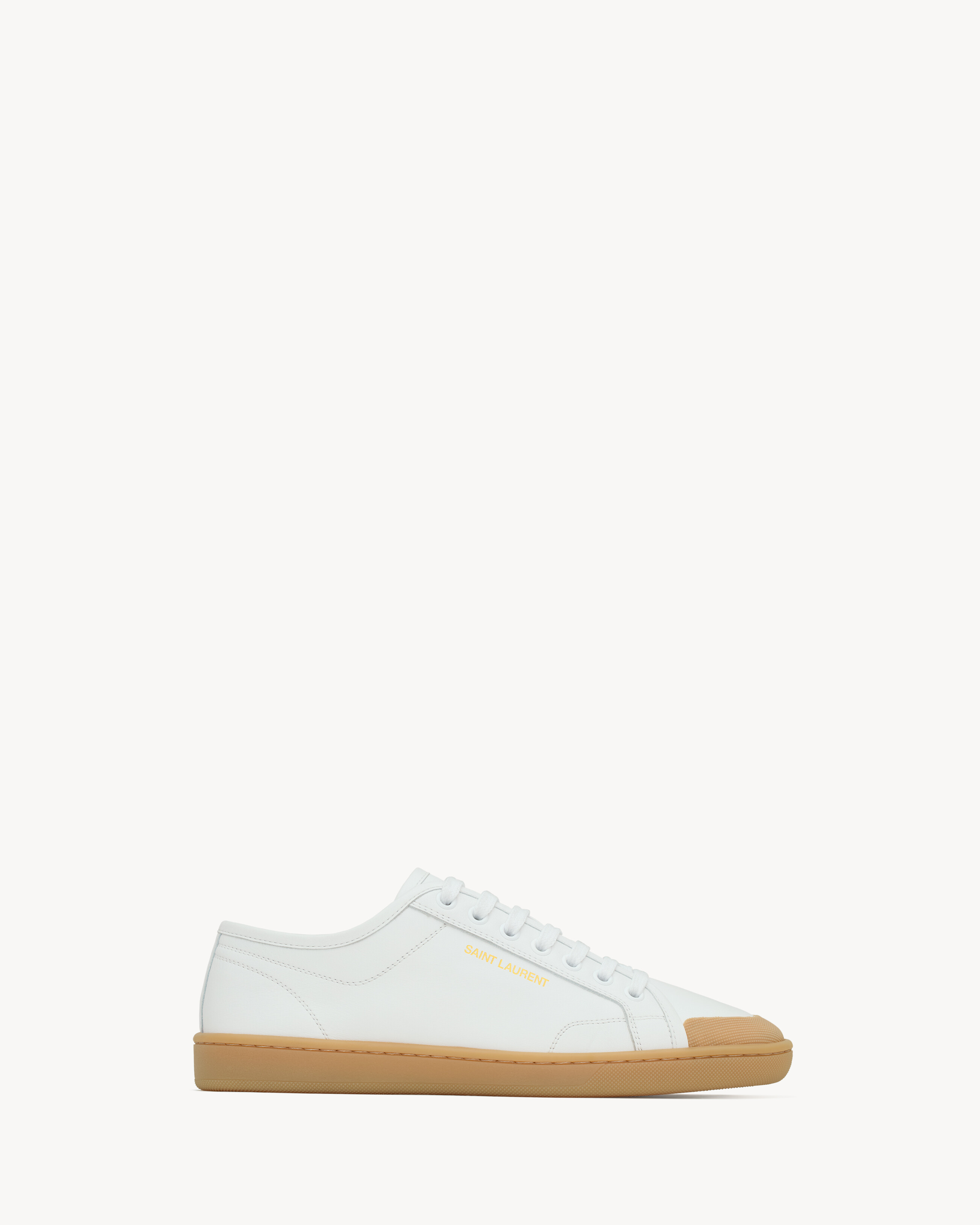 Saint Laurent Gym Sneakers In Smooth Leather - White - Women - 12 | Saint Laurent Inc. (Global)