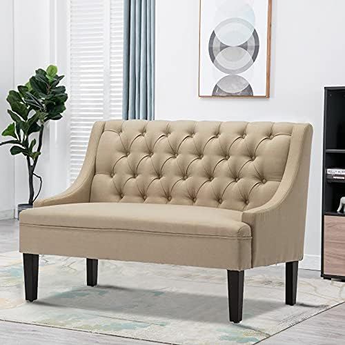 Andeworld Modern Tufted Button Back Upholstered Loveseat for Dining Room Hallway or Entryway Seat... | Amazon (US)