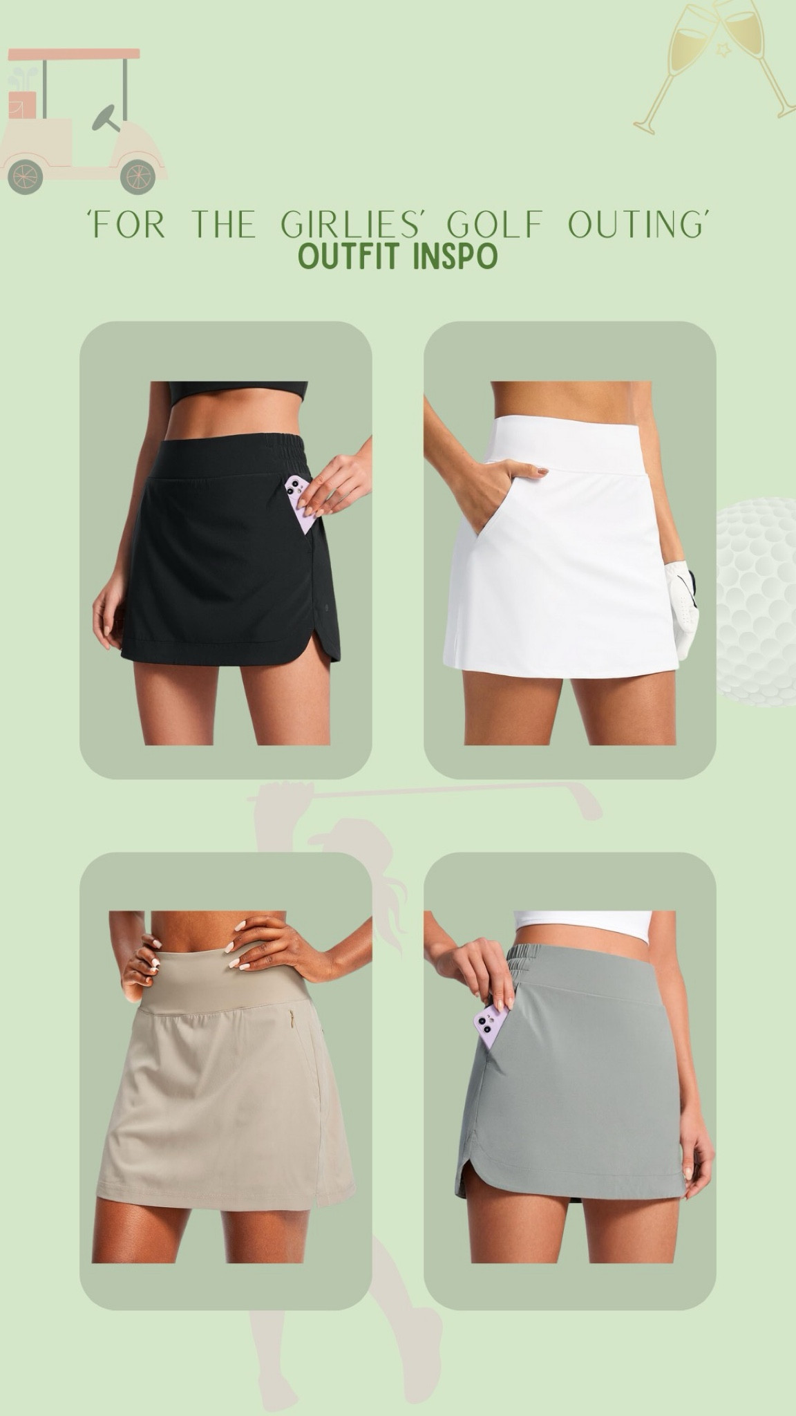 Outfit inspo for my girlies attending next week’s golf outing!! 🏌️‍♀️⛳️🤩

Get these pieces just in time for the event 🩷

Golfing, Skirts, Activewear 

#LTKActive #LTKStyleTip
