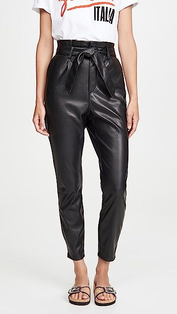 Vegan Leather Paper Bag Pants | Shopbop