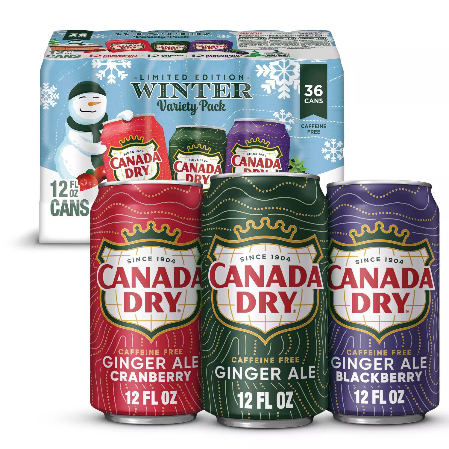 Canada Dry Winter Variety Pack 12 fl. oz., 36 pk. | Sam's Club
