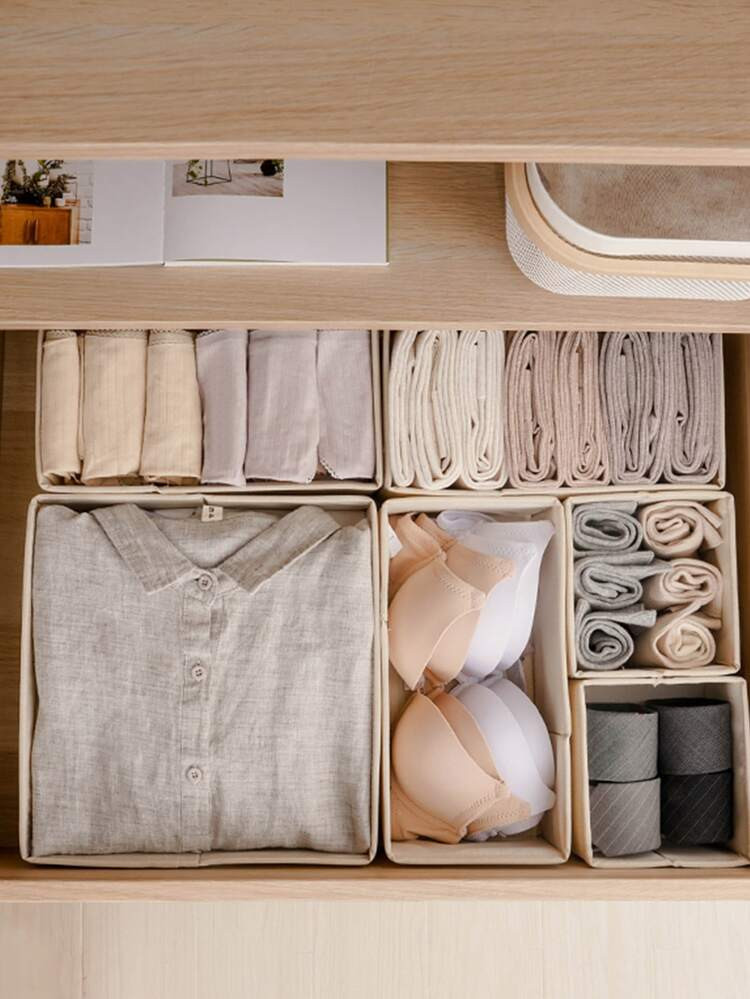 1pc Solid Color Underwear Storage Box | SHEIN