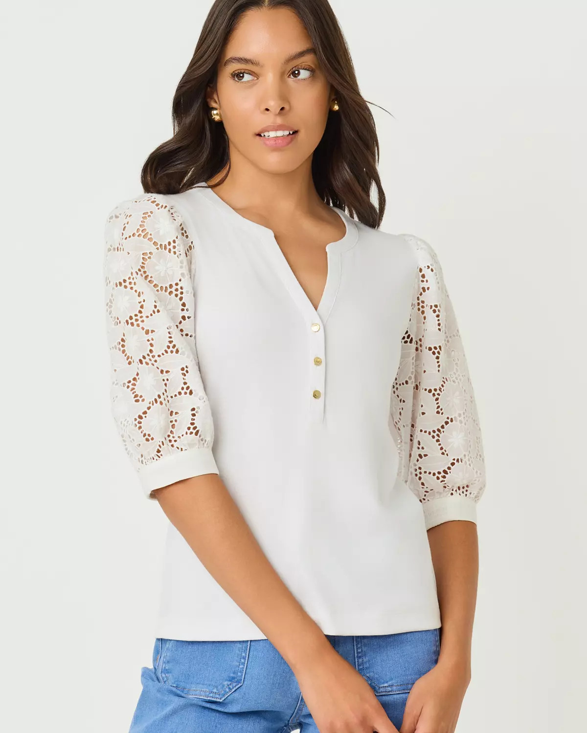 Ronson Eyelet Knit Top | Lilly Pulitzer
