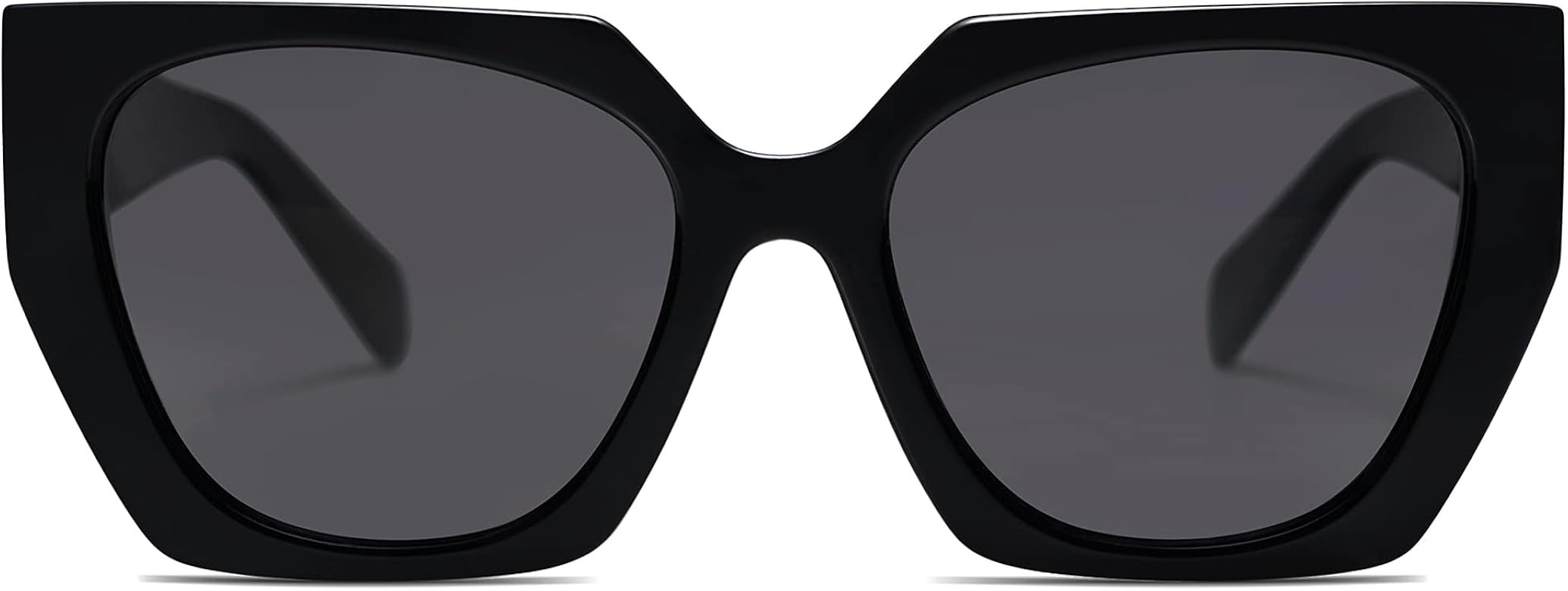 SOJOS Retro Polarized Oversized Sunglasses Womens Big Square Vintage Designer Sunnies | Amazon (US)