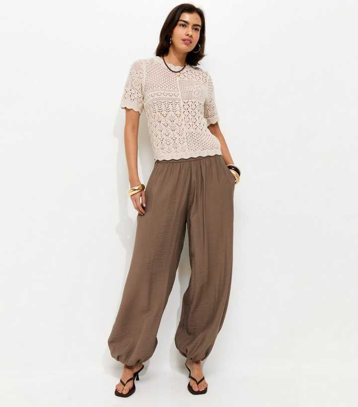 Brown Cuffed Leg Joggers | New Look | New Look (UK)