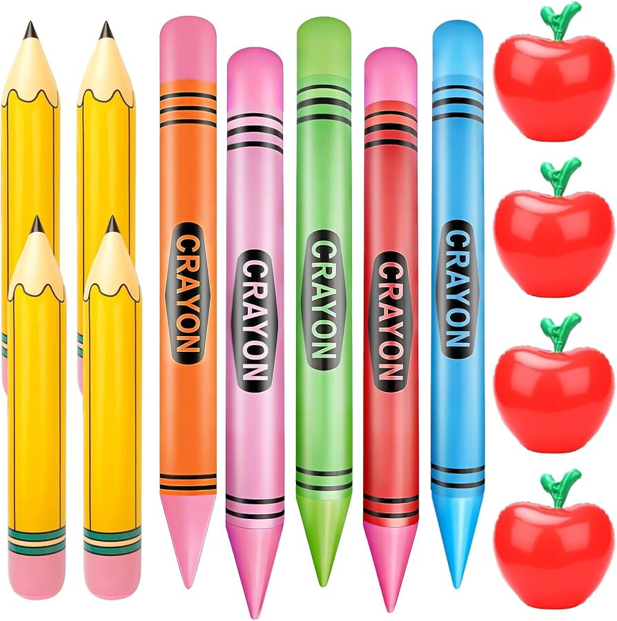 13 Pcs 42 Inch Giant Inflatable Pencil Balloons,Jumbo Kindergarten Graduation Decor Photo Props B... | Amazon (US)