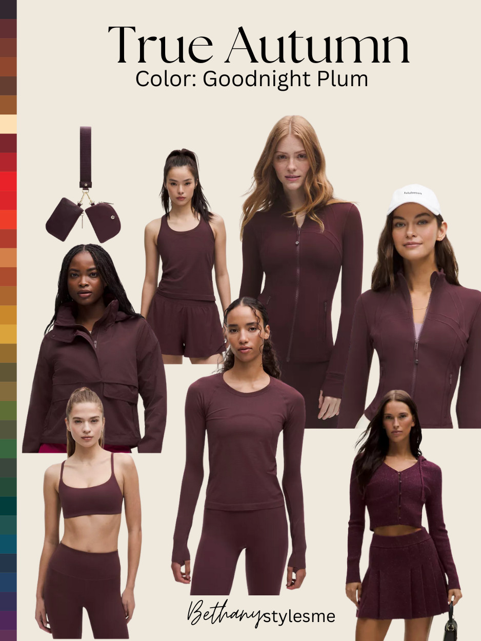Lululemon Goodnight plum is a red brown that is so good on autumns!  

 #LTKGiftGuide #LTKHoliday #LTKActive