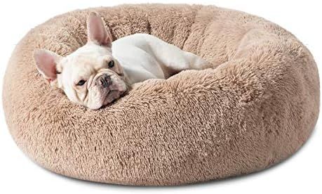 Bedsure Calming Dog Beds for Small Medium Large Dogs - Round Donut Washable Dog Bed, Anti-Slip Fa... | Amazon (US)