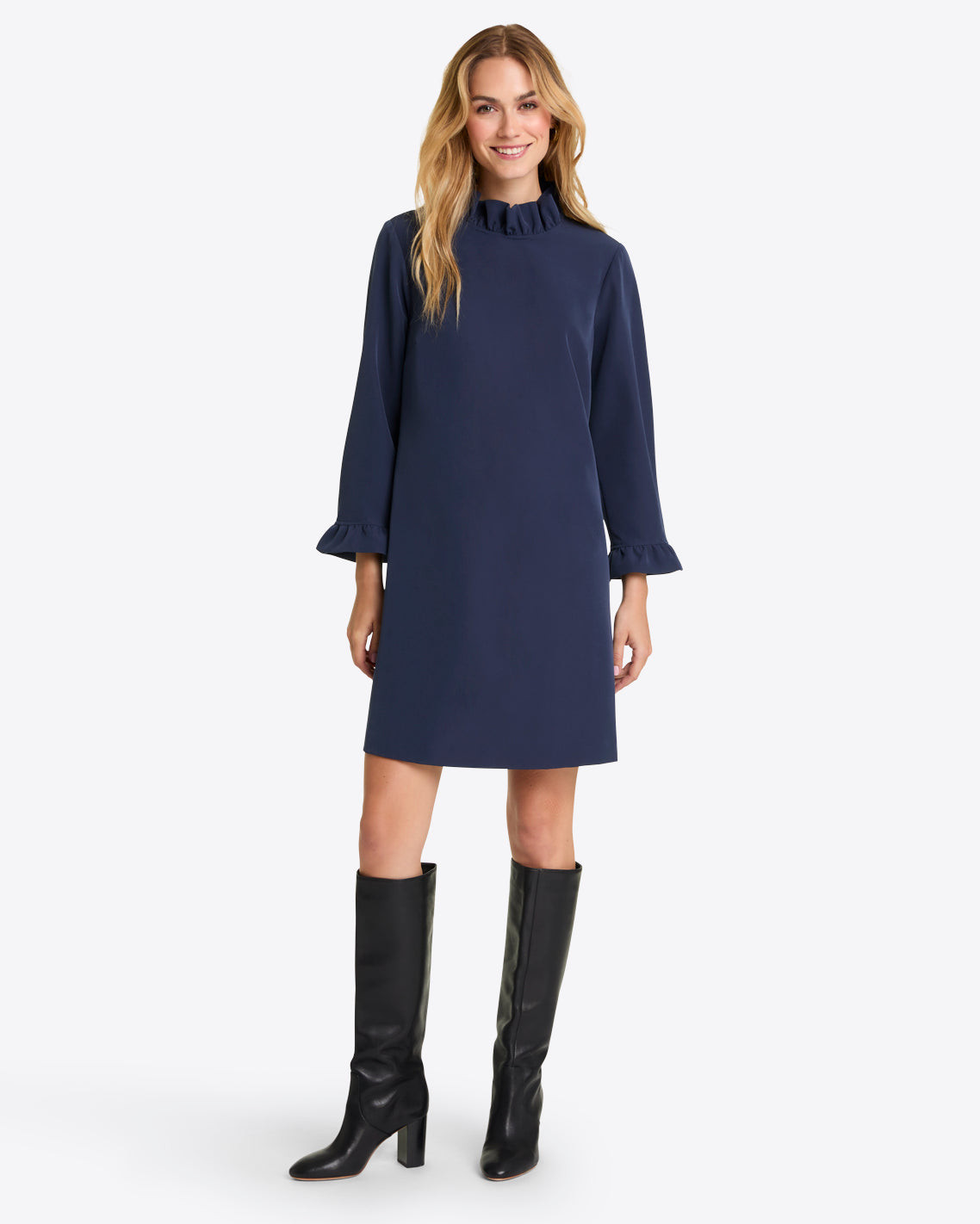 Lindsay Shift Mini Dress in Crepe | Draper James (US)