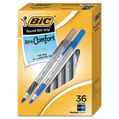 Round Stic Grip Xtra Comfort Ballpoint Pen Value Pack, Easy-Glide, Stick, Medium 1.2Mm, Assorted ... | Walmart (US)