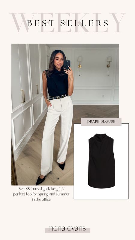 Weekly best sellers! Wearing size XS in top (size down) and size 4 tall in trousers (relaxed fit) - color is Matte Pearl


Work outfit 
Office outfit
Spring outfit 
Casual outfit 


#LTKfindsunder100 #LTKstyletip #LTKfindsunder50