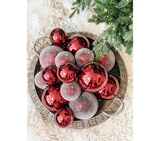Simply Stunning Set of 16 Luxe Bauble Ornaments by Janine Graff | QVC