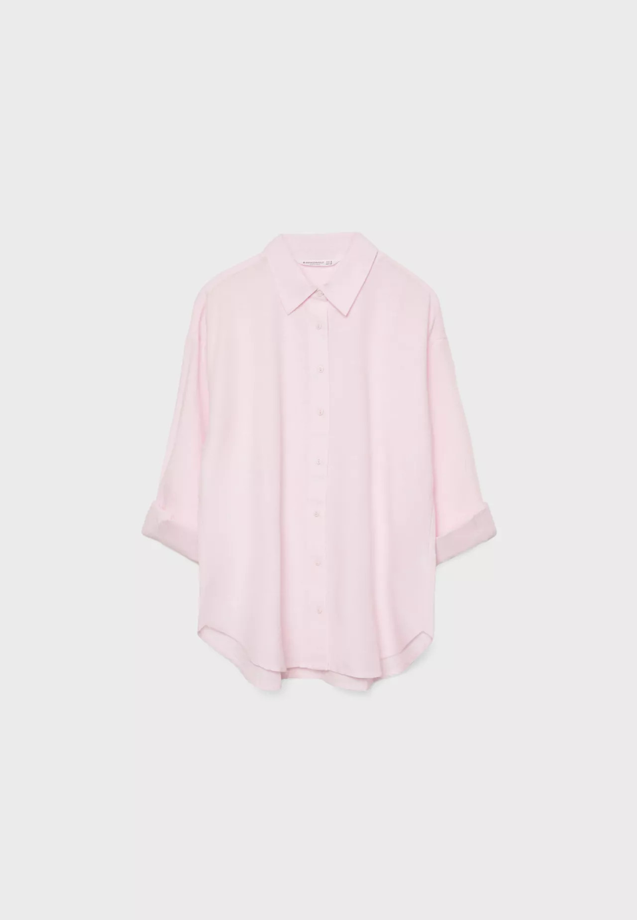 Soepelvallende blouse met linnen | Stradivarius (NL)