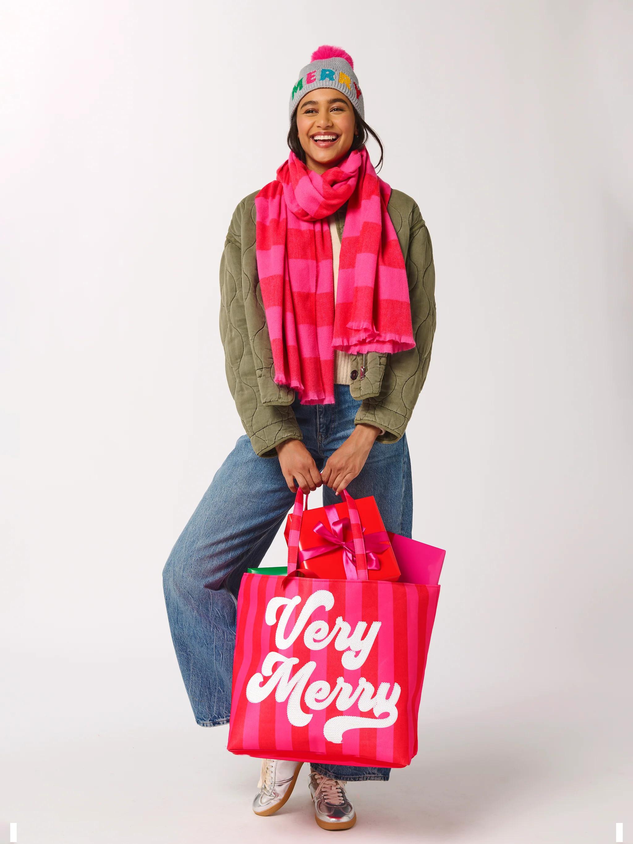 Shiraleah "Very Merry" Gifting Tote, Red | Shiraleah