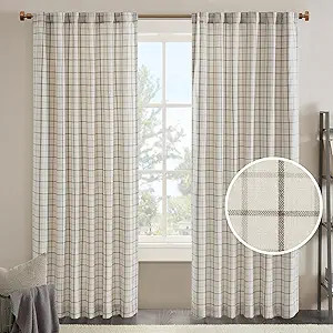 Madison Park Anaheim Cabin Plaid Curtain Window, Thermal Insulated Fleece Lining, Living Room Dec... | Amazon (US)