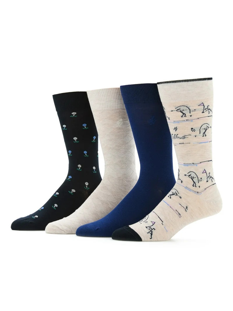 Ben Hogan Men's Stick Figure Golfing Novelty Socks, 4-Pack, Sizes 7-12 | Walmart (US)