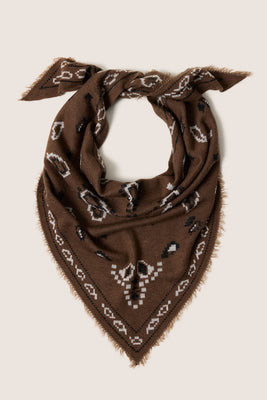 EVEREVE Women's Hayes Knit Bandana, Chocolate Brown | Evereve