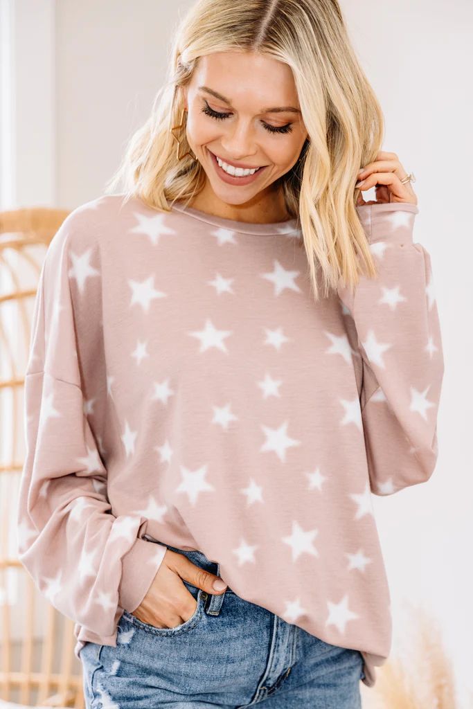It's All Possible Mauve Pink Star Print Tunic | The Mint Julep Boutique