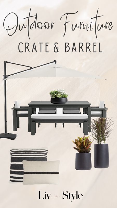 Great finds from Crate and Barrel outdoor! Love this simple chic black and white.

#LTKstyletip #LTKhome #LTKSeasonal