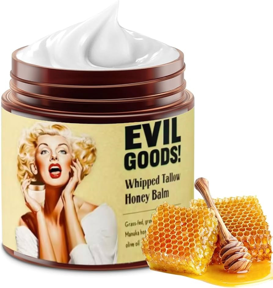 Whipped Beef Tallow and Honey Balm,Grass Fed Grass Finished Face Cream,Tallow Honey Balm Face Moi... | Amazon (US)