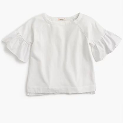 Flutter-sleeve top | J.Crew US