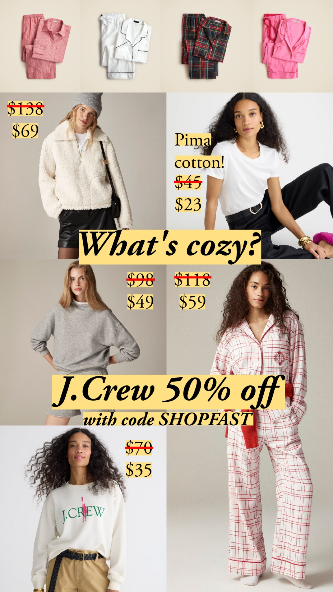 50% off with code SHOPFAST 

Pajamas make excellent gifts, and boxer shorts are so fun. I am loving the oarsman logo on the J.Crew sweatshirt, and it’s 100% cotton.

Faux fur is usually synthetic, and I was impressed by that anorak. It hits right at the hips, too. It’ll go well with sailor jeans and even sailor corduroys.

#lounge #pjs #heritage #classicstyle  

#LTKFindsUnder50 #LTKGiftGuide #LTKSeasonal