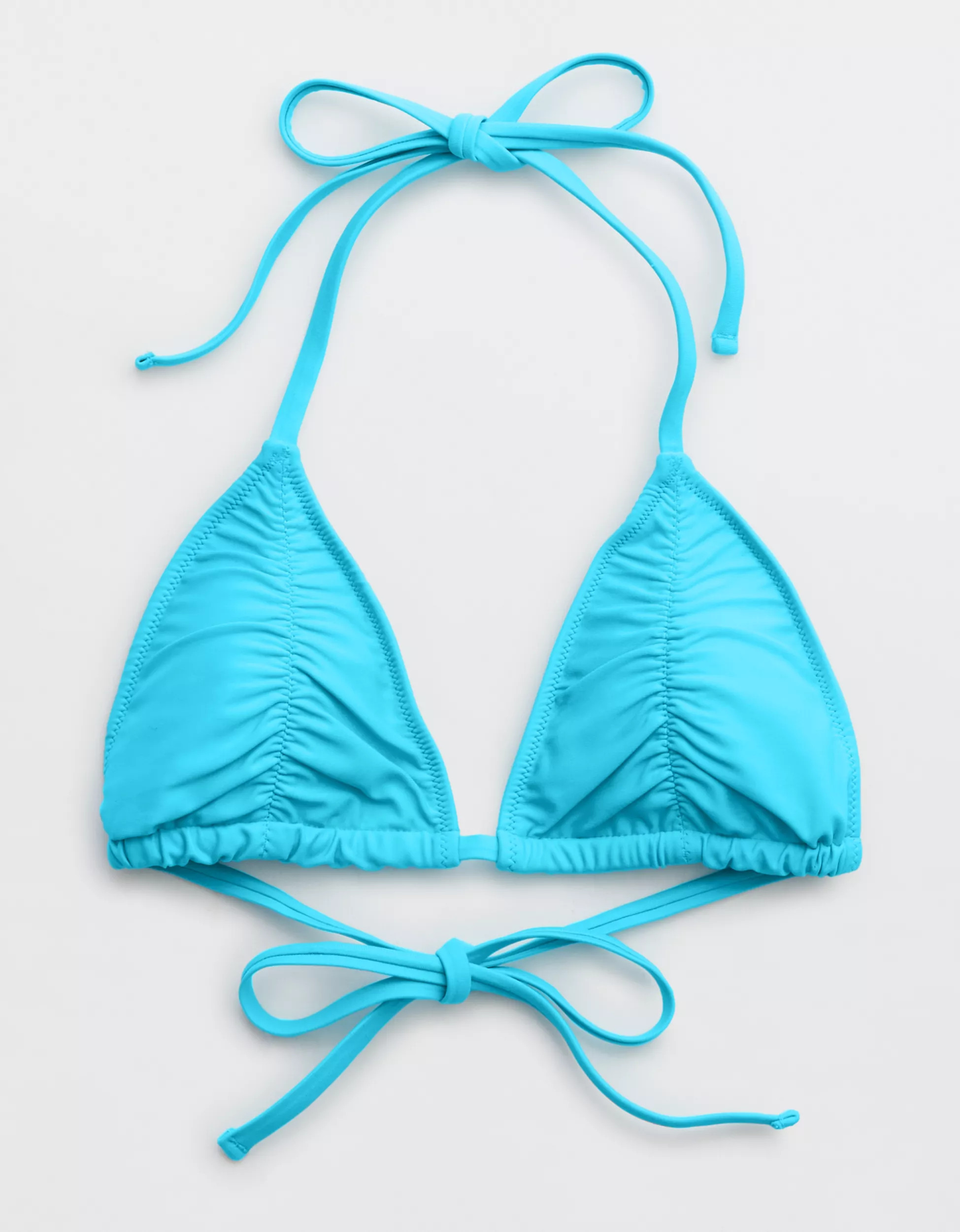 Aerie Ruched String Triangle Bikini Top | Aerie
