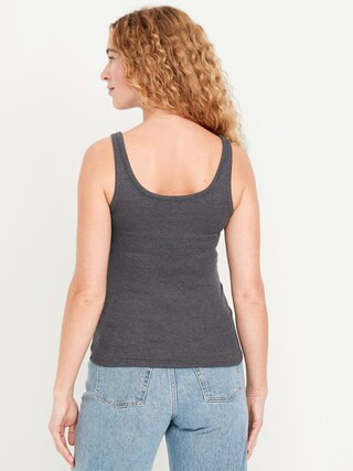 First-Layer Ribbed Scoop-Neck Tank Top | Old Navy (US)