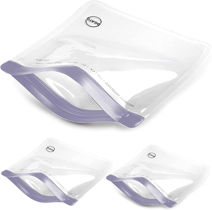 Ogato 3pcs - TSA Approved Toiletry Bag - Our Quart Size Clear Toiletry Bags are Security Approved... | Amazon (US)