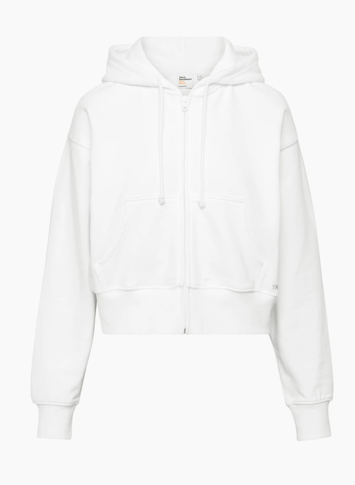 TERRY FLEECE BOYFRIEND BOXY ZIP HOODIE | Aritzia