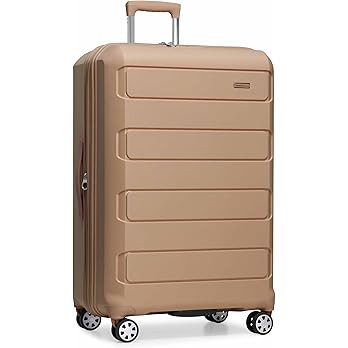 Traveler's Choice Pagosa Hardshell Expandable Luggage with Spinner Wheels, Latte Beige, 30-Inch L... | Amazon (US)
