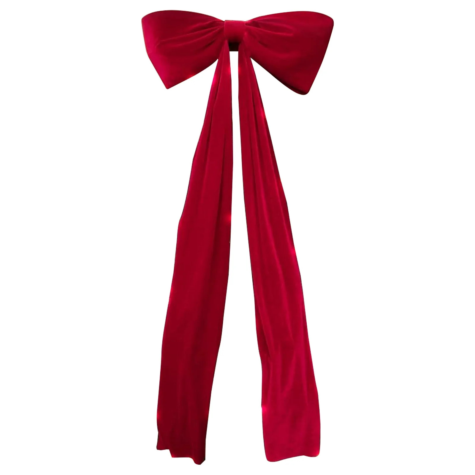 6ft Giant Red Velvet Bow for Christmas Tree, Wreath, Garland, Indoor & Covered Outdoor Holiday De... | Walmart (US)
