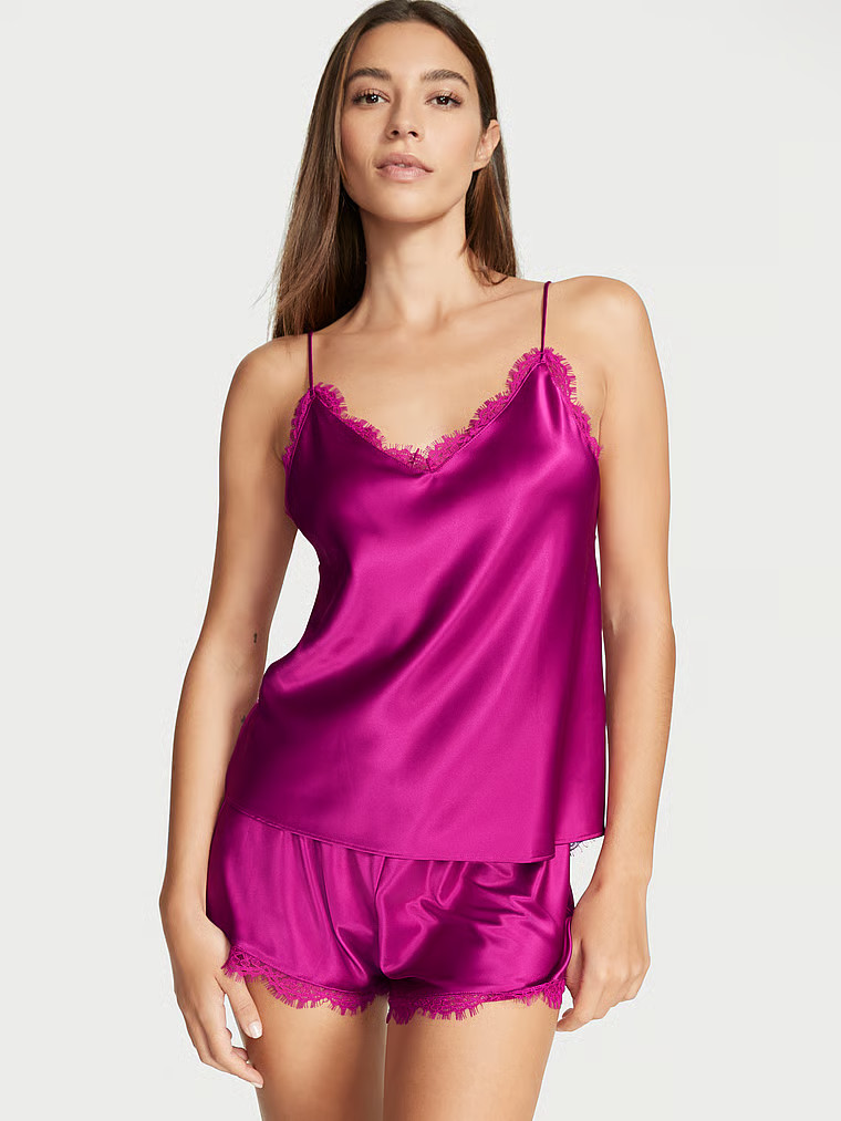 Satin Lace-Back Cami Set | Victoria's Secret (US / CA )