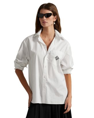 Ralph Lauren Oversize Fit Logo Cotton Shirt  | Bloomingdale's Women | Bloomingdale's (US)