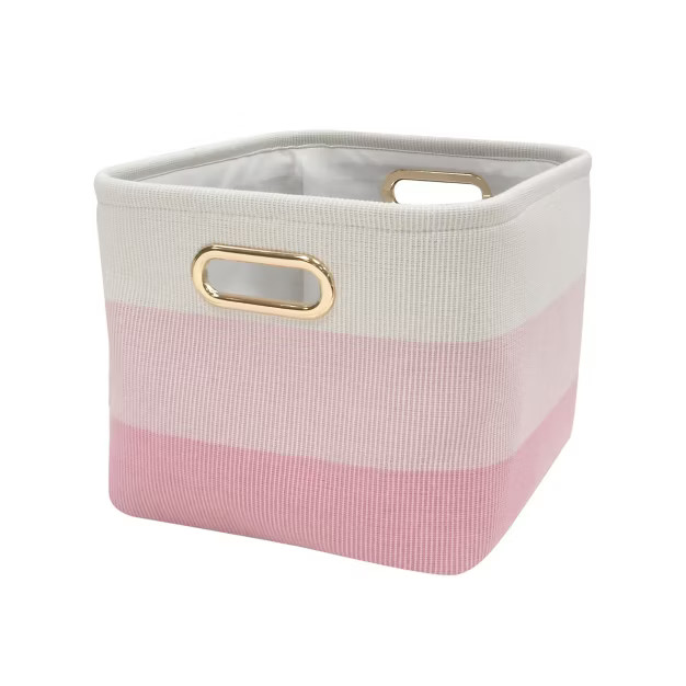 Lambs & Ivy Pink Ombre Storage Basket - 2 Pack | Target