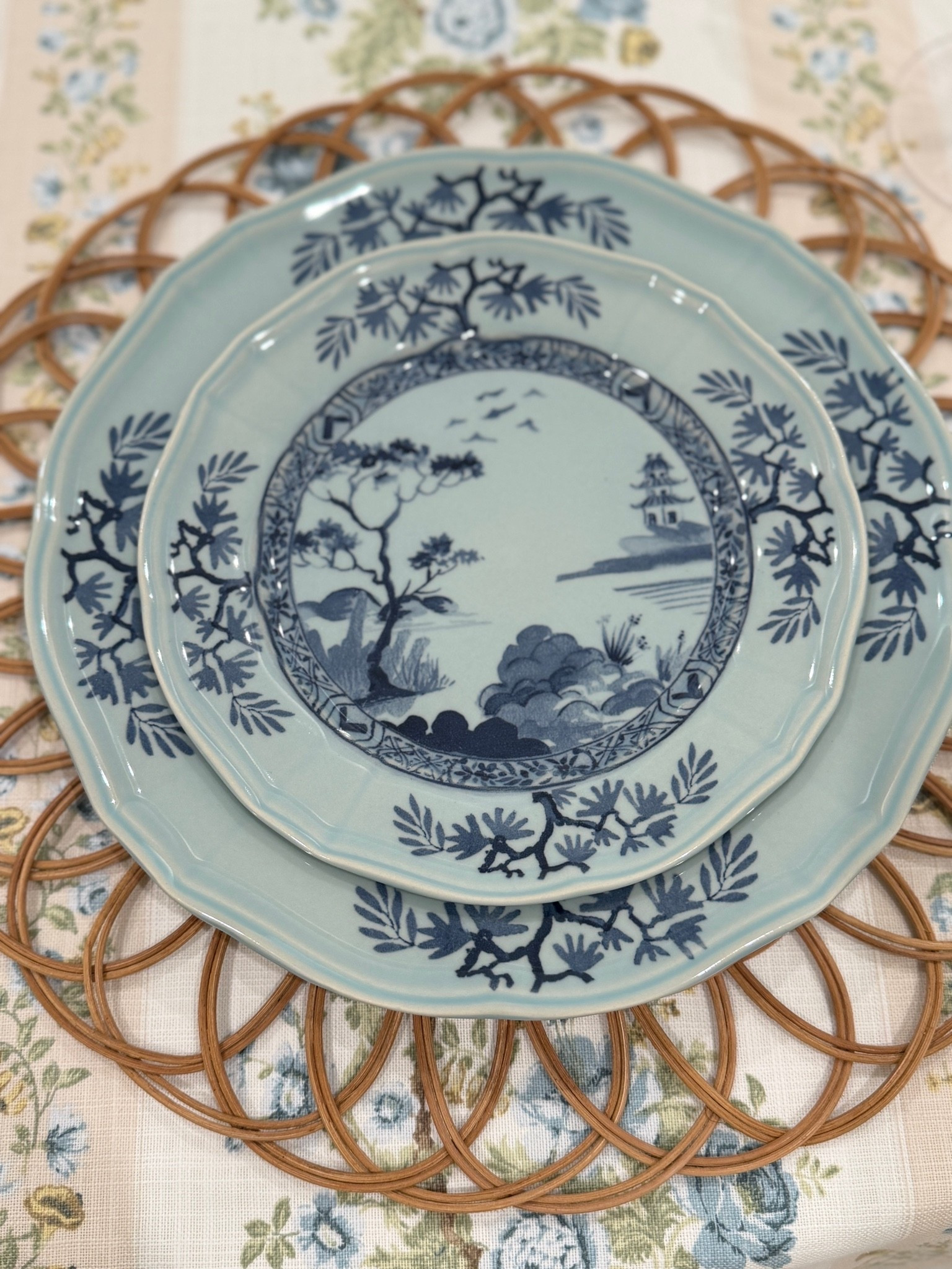 Ginori inspired dinnerware 💙 also comes in green and pink ✨ blue plates tabelscape

#LTKHome #LTKgrwm #LTKdayinmylife