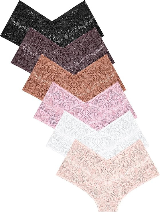 Sexy Underwear for Women Petal-soft Lace V-waisted Boy Shorts Cute Cheeky Ladies Panties Fashion ... | Amazon (US)