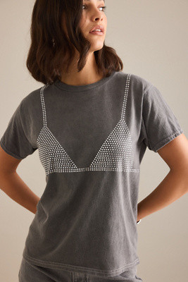 By Anthropologie Embellished Bra Baby T-Shirt | Anthropologie (UK)